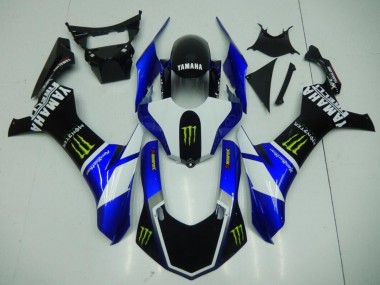 Carenado R1 2015-2019 - Negro Azul Monster