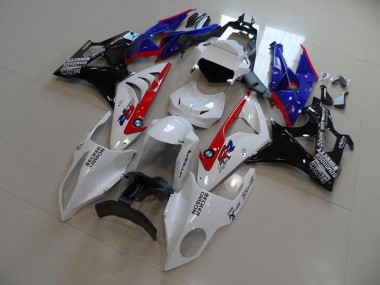 Carenado S1000RR 2009-2014 - Blanco Azul Rojo Becker Carbon