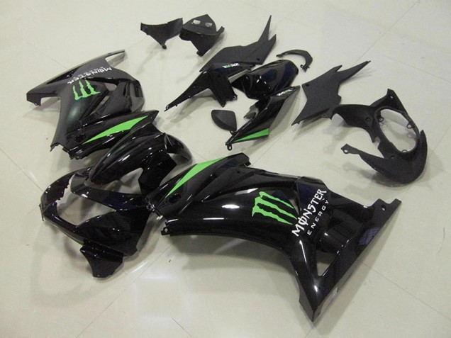 Carenado ZX 250R 2008-2012 - Negro Verde Monster Energy