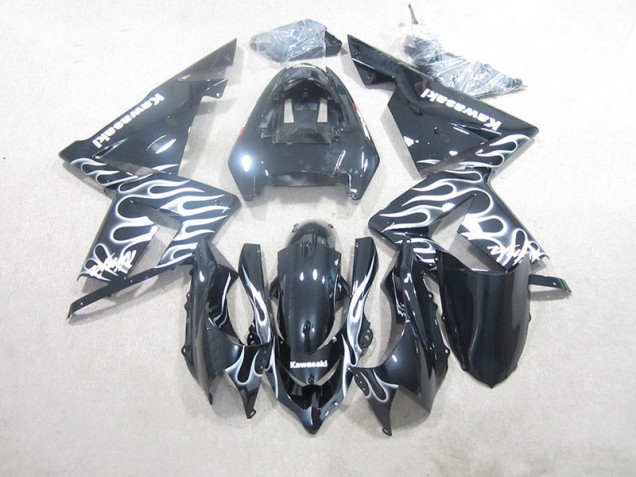 Carenado ZX10R 2003-2005 - Negro Blanco Llama Carenado ZX10R 2003-2005 - Negro Blanco Llama