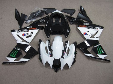 Carenado ZX10R 2003-2005 - Negro Blanco Monster