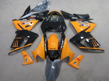 Carenado ZX10R 2003-2005 - Negro Naranja 3M Monster