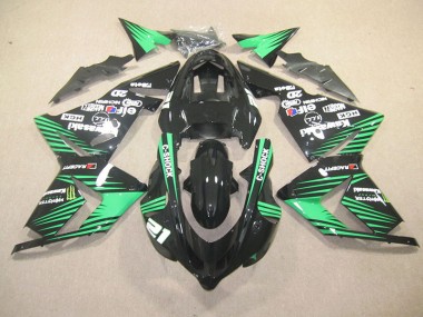 Carenado ZX10R 2003-2005 - Negro Verde C-Shock Monster