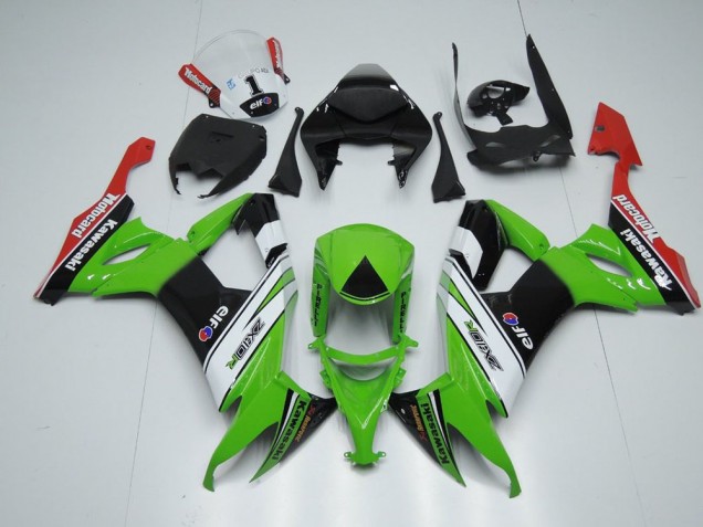 Carenado ZX10R 2008-2010 - Blanco Negro & Verde Carenado ZX10R 2008-2010 - Blanco Negro & Verde
