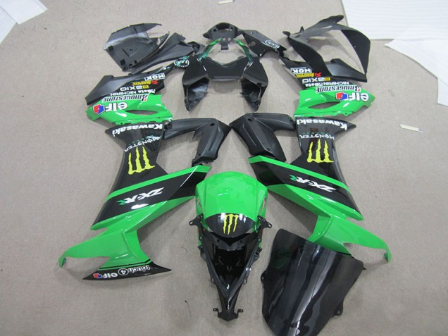 Carenado ZX10R 2008-2010 - Negro Verde Monster