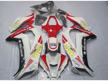 Carenado ZX10R 2011-2015 - Blanco Rojo Silkolene