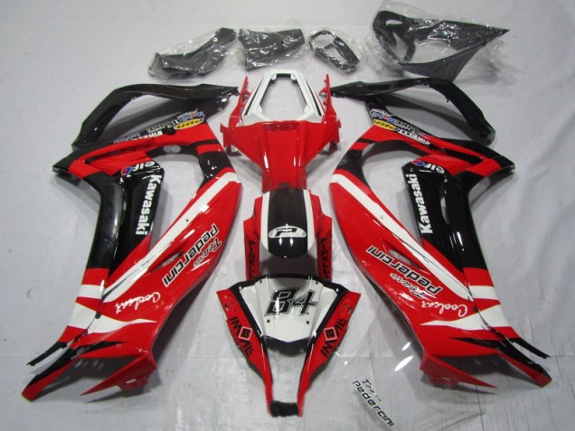Carenado ZX10R 2011-2015 - Negro Rojo 84