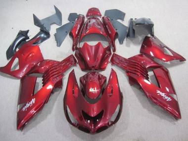 Carenado ZX14R ZZR 1400 2006-2011 - Rojo Blanco Ninja Calcomanía