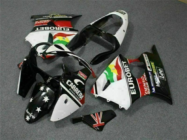 Carenado ZX6R 2000-2002 - Negro Blanco Eurobet Carenado ZX6R 2000-2002 - Negro Blanco Eurobet