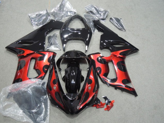 Carenado ZX6R 2005-2006 - Negro Rojo Carenado ZX6R 2005-2006 - Negro Rojo