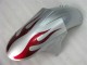 Carenado ZX6R 2005-2006 - Plata Rojo Llamas Carenado ZX6R 2005-2006 - Plata Rojo Llamas