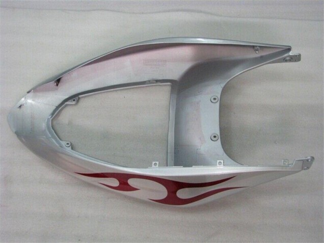 Carenado ZX6R 2005-2006 - Plata Rojo Llamas Carenado ZX6R 2005-2006 - Plata Rojo Llamas