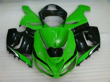 Carenado ZX6R 2005-2006 - Verde Blanco Negro