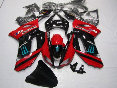 Carenado ZX6R 2007-2008 - Rojo Negro Monster