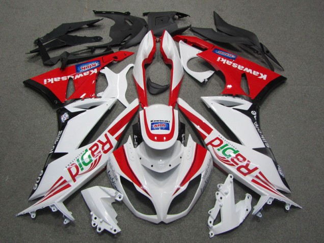 Carenado ZX6R 2009-2012 - Blanco Rojo Rapid Carenado ZX6R 2009-2012 - Blanco Rojo Rapid