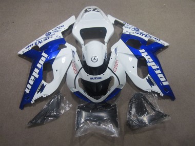 Carrocería GSXR 600 K1 K2 K3 2001-2003 - Blanco Azul Motul