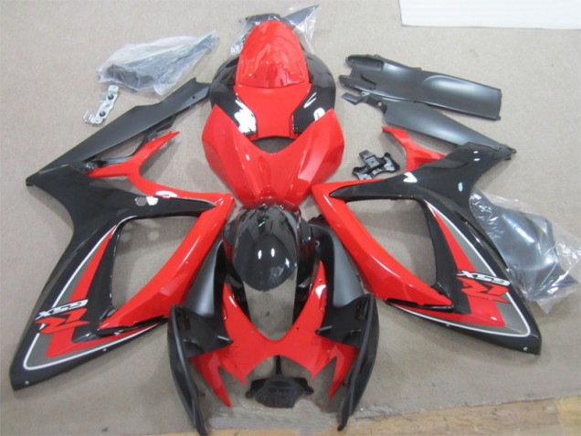 Carrocería GSXR 600 K6 2006-2007 - Negro Rojo Carrocería GSXR 600 K6 2006-2007 - Negro Rojo
