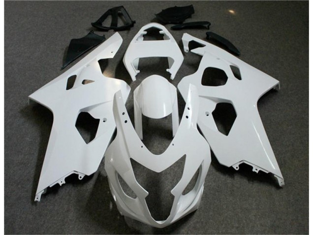 Inyección Kit Carenado GSXR 600 / 750 K4 2004-2005 - Blanco Negro Inyección Kit Carenado GSXR 600 / 750 K4 2004-2005 - Blanco Negro