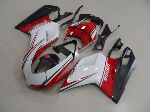 Kit Carenado Inyección Ducati 848 1098 1198 2007-2014 - Rojo Blanco