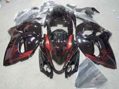 Kit Carenado Inyección GSXR 1300 Hayabusa 2008-2019 - Negro Rojo