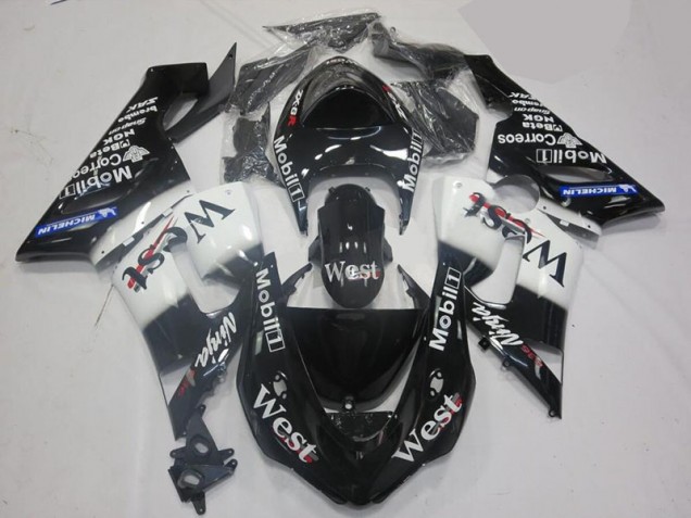 Kit Carenado ZX6R 2005-2006 - Blanco Negro