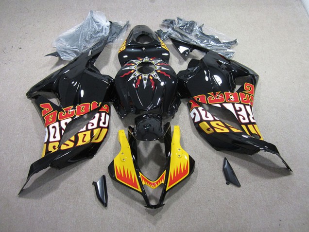 Kit Completo Carenado CBR 600 RR 2009-2012 - Negro Amarillo Kit Completo Carenado CBR 600 RR 2009-2012 - Negro Amarillo
