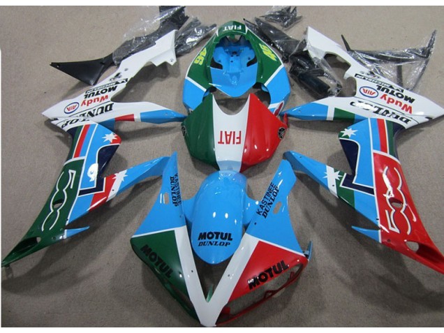 Kits Carenado CBR 1000 RR 2004-2005 - Azul Rojo Verde Motul