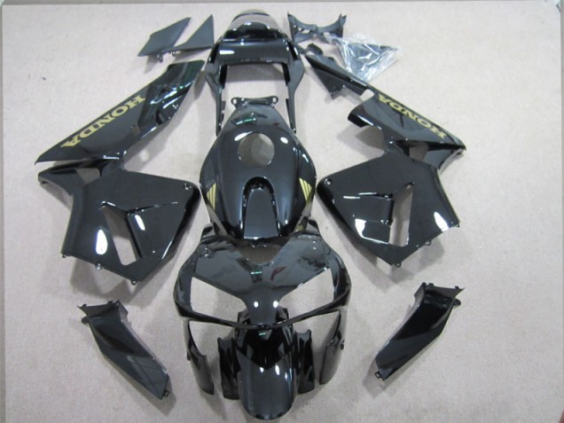 Kits Completo Carenado ABS CBR 600 RR 2003-2004 - Negro Oro Calcomanías