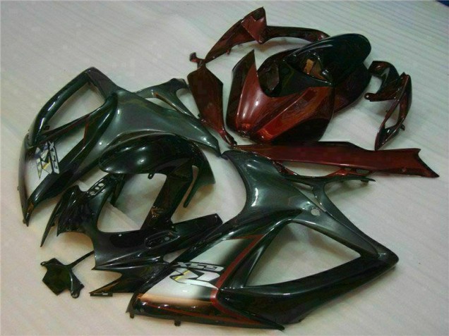 Plástica GSXR 600 / 750 K6 2006-2007 - Negro Rojo